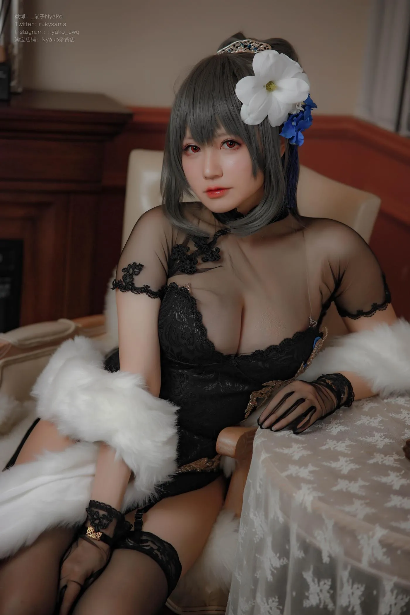Nyako喵子 – NO.39 路易九世旗袍 [48P]插图5